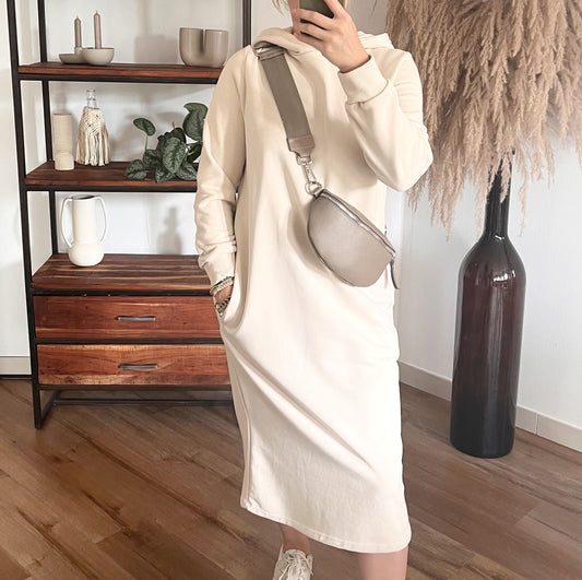 Pulloverkleid beige