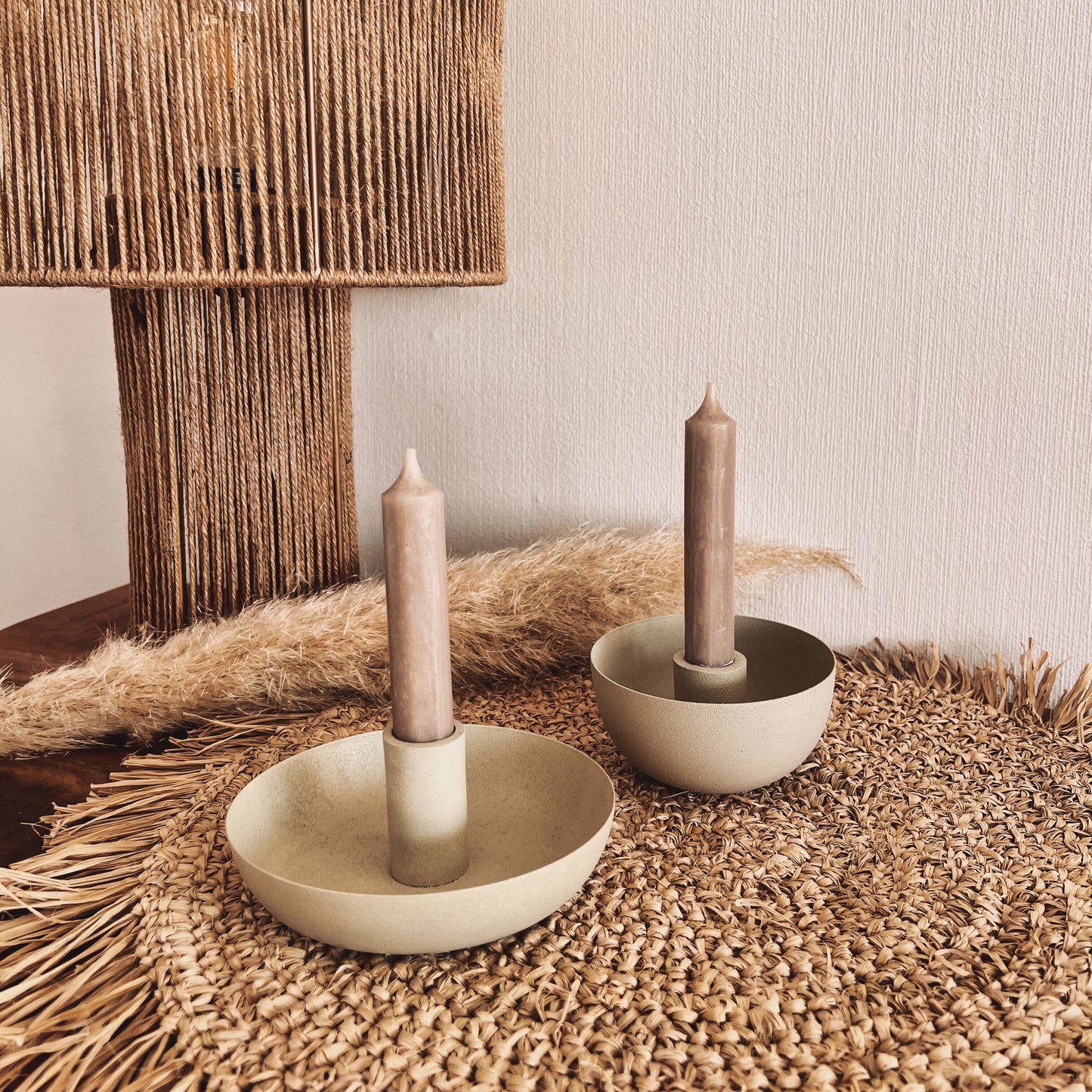 Kerzenhalter Beige