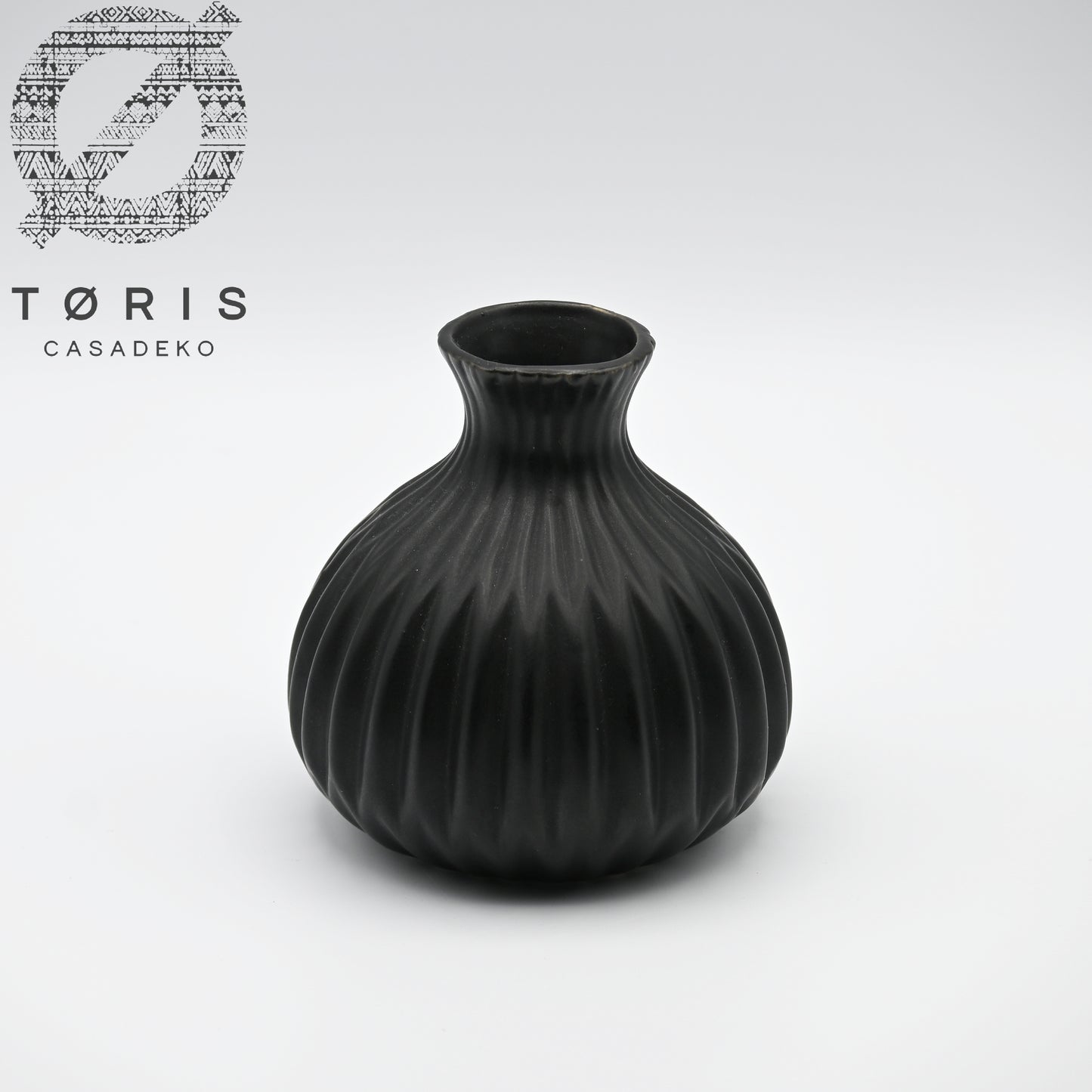 Vase schwarz „Bauchi“
