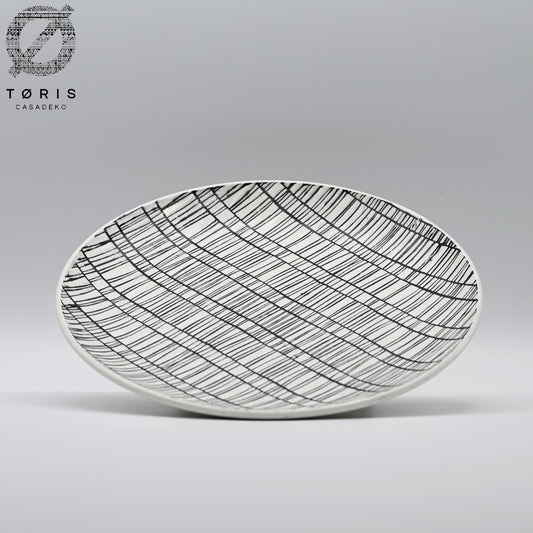 Teller schwarz/weiß