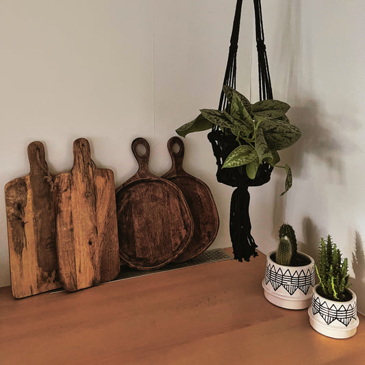 Blumenampel aus Makramee