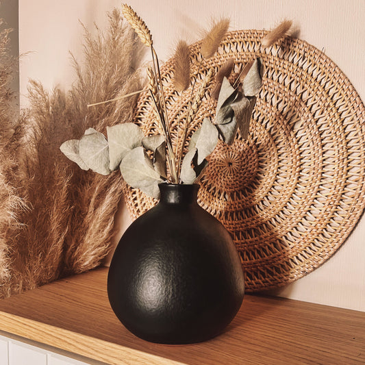 Bauchige Vase schwarz