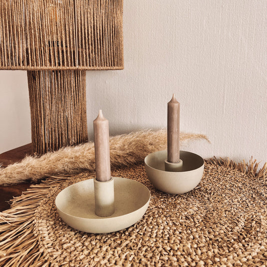 Kerzenhalter Beige
