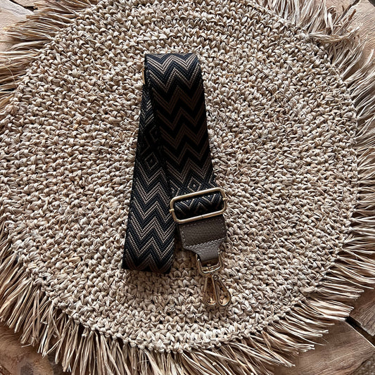 Taschengurte Gold schlamm Leder