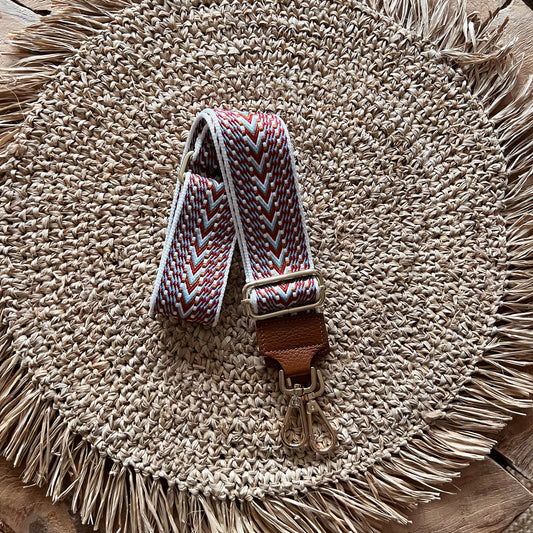 Taschengurt Gold braunes Leder