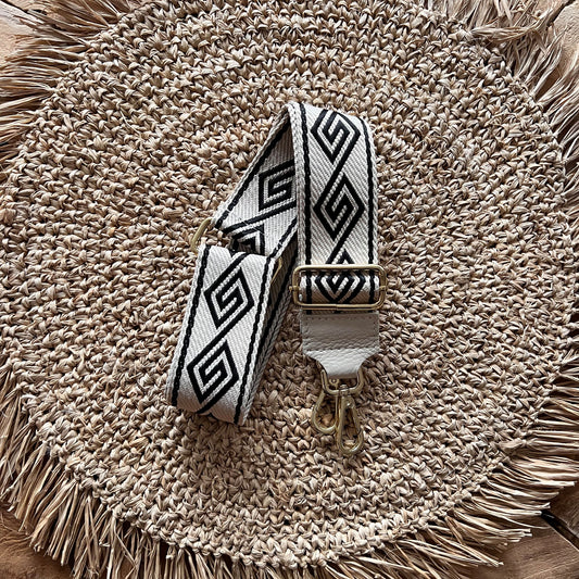 Taschengurt Gold beiges Leder