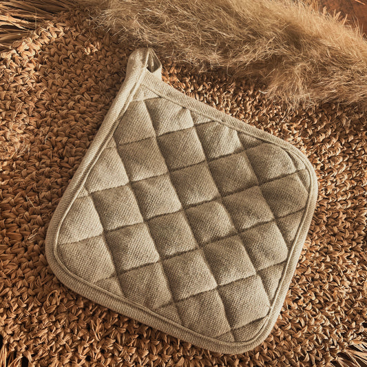Topflappen beige